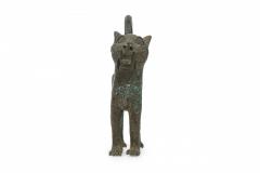 African Benin City Nigeria 20th Century Bronze Leopard - 4667427