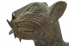African Benin City Nigeria 20th Century Bronze Leopard - 4667429