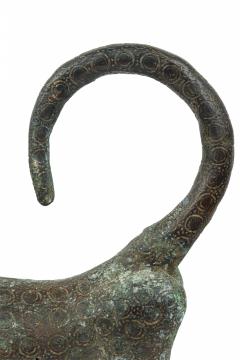 African Benin City Nigeria 20th Century Bronze Leopard - 4667431
