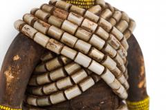African Cameroon 20th Century Carved Wood Beaded Namur Doll Female Fertility F - 4672210