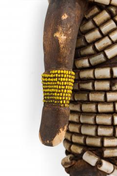 African Cameroon 20th Century Carved Wood Beaded Namur Doll Female Fertility F - 4672211
