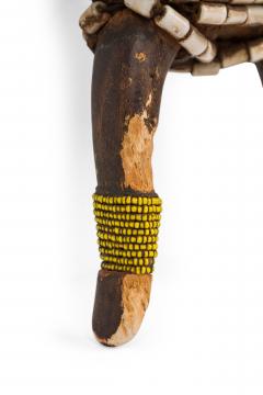 African Cameroon 20th Century Carved Wood Beaded Namur Doll Female Fertility F - 4672212