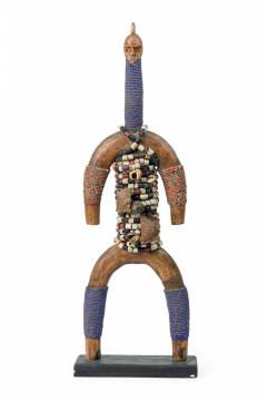 African Cameroon 20th Century Carved Wood Oversized Namchi Doll - 4671672