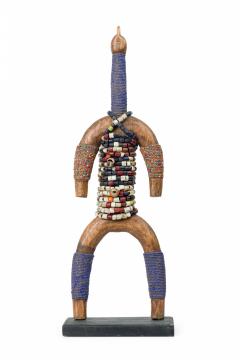 African Cameroon 20th Century Carved Wood Oversized Namchi Doll - 4671674