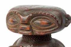 African Cameroon Contemporary Carved Wood Pygmy Squatting Figure - 4674050