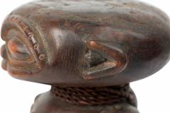 African Cameroon Contemporary Carved Wood Pygmy Squatting Figure - 4674054