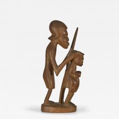 African Carved Wood Statue of a Family of Figures - 4721153