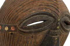 African Congo 20th Century Carved Painted Wood Songye Kfwebe Face Mask - 4667776