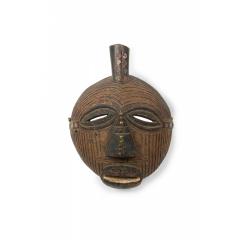 African Congo 20th Century Carved Painted Wood Songye Kfwebe Face Mask - 4700704