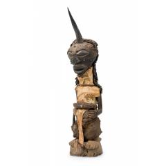 African Congo 20th Century Carved Wood Songye Fetish Figure - 4694564
