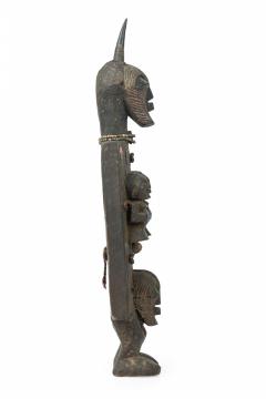 African Congo 20th Century Carved Wood Songye Kwfebe Figural Plaque - 4665386