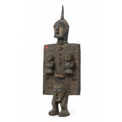 African Congo 20th Century Carved Wood Songye Kwfebe Figural Plaque - 4694563