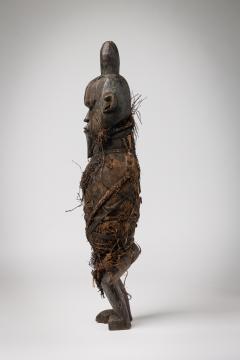 African Congo Early 20th Century Male Figure Wrapped in Raffia Burlap - 4668684