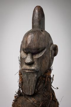 African Congo Early 20th Century Male Figure Wrapped in Raffia Burlap - 4668687