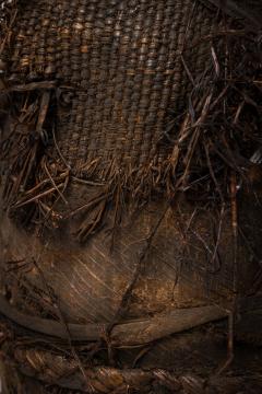 African Congo Early 20th Century Male Figure Wrapped in Raffia Burlap - 4668689