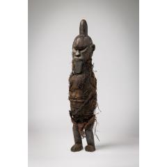 African Congo Early 20th Century Male Figure Wrapped in Raffia Burlap - 4709065