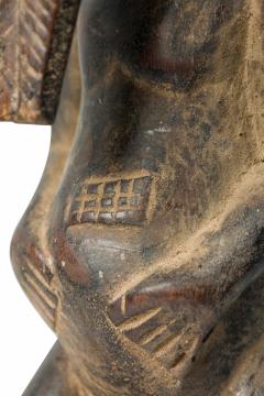 African Cote d Voire 20th Century Carved Wood Baule Conjoined Couple - 4657938