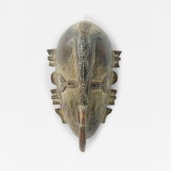 African Cote d Voire 20th Century Carved Wood Brass Do Society Ligbi Hornbill - 4694805