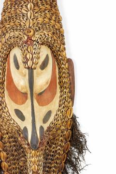 African Cowrie Shell and Root Fiber Beaked Mask - 4666038