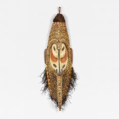 African Cowrie Shell and Root Fiber Beaked Mask - 4694699