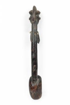 African D R Congo 20th Century Carved Wood Luba Ceremonial Spoon - 4667942