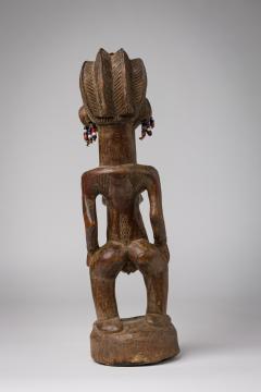African D R Congo 20th Century Carved Wooden Luba Female Fertility Figure - 4656887