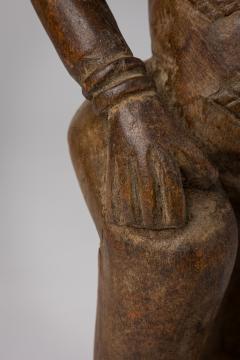 African D R Congo 20th Century Carved Wooden Luba Female Fertility Figure - 4656891