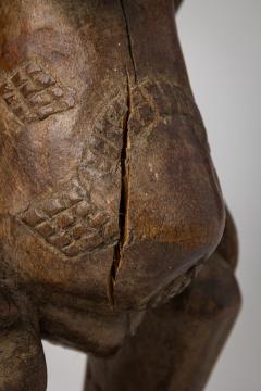 African D R Congo 20th Century Carved Wooden Luba Female Fertility Figure - 4656892