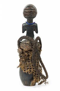 African D R Congo Late 20th Century Carved Wood Baluba Female Ancestor Figure - 4670784