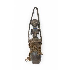 African D R Congo Late 20th Century Carved Wood Baluba Female Ancestor Figure - 4710611