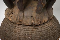 African D R Congo Reliquary Basket With Four Figures - 4658119