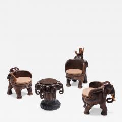 African Elephant Living Room Set 1900s - 2260719