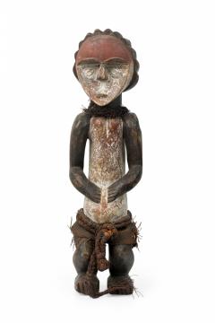 African Gabon 20th Century Carved Wood Ambete Reliquary Figure - 4658697