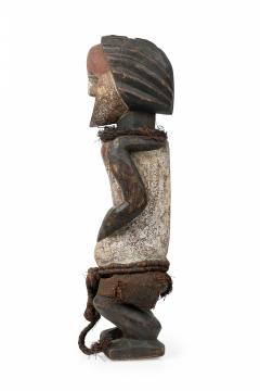 African Gabon 20th Century Carved Wood Ambete Reliquary Figure - 4658699