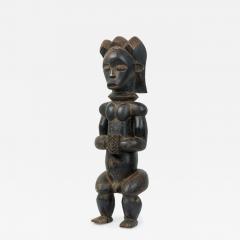 African Gabon 20th Century Carved Wood Fang Male Reliquary Guardian Figure - 4662107