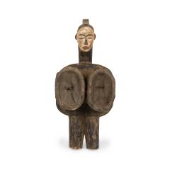 African Gabon 20th Century Hand Made Anthropomorphic Double Bellows - 4695045