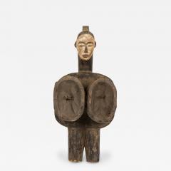 African Gabon 20th Century Hand Made Anthropomorphic Double Bellows - 4695154