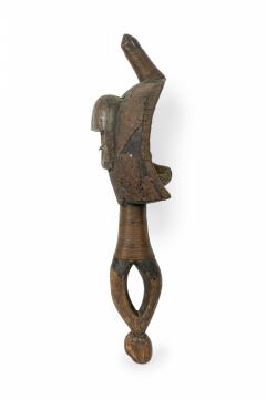 African Gabon D R Congo 20th Century Carved Wood Copper Kota Mahongwe Figur - 4665375