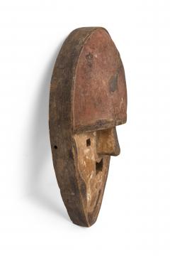 African Gabon Late 20th Century Carved Wood Galwa Mask with Encircling Snake - 4199599