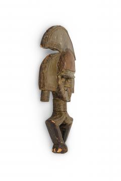 African Gabon Late 20th Century Hand Carved Wood Copper Kota Mahongwe Reliquar - 4666466