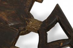 African Gabon Late 20th Century Hand Carved Wood Copper Kota Mahongwe Reliquar - 4666477