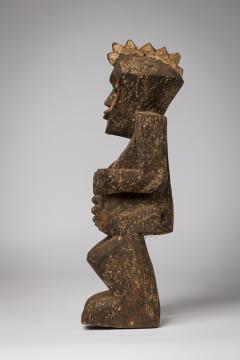 African Gabon Mid 20th Century Carved Wooden Ambete Male Figure - 4199366