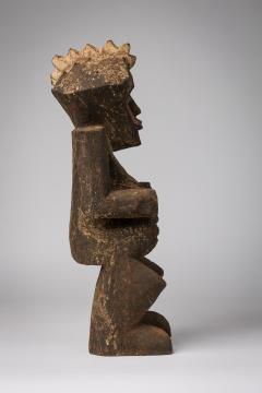 African Gabon Mid 20th Century Carved Wooden Ambete Male Figure - 4199369