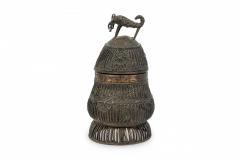African Ghana 20th Century Asante Kuduo Bronze Gold Dust Vessel - 4669415