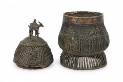 African Ghana 20th Century Asante Kuduo Bronze Gold Dust Vessel - 4669419