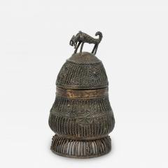 African Ghana 20th Century Asante Kuduo Bronze Gold Dust Vessel - 4709398