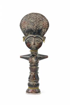 African Ghana Contemporary Carved Wood Ashanti Fertility Doll - 4672215
