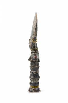 African Ghana Contemporary Carved Wood Ashanti Fertility Doll - 4672216