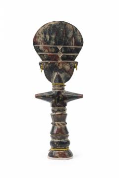 African Ghana Contemporary Carved Wood Ashanti Fertility Doll - 4672217