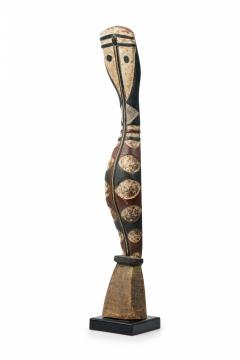 African Guinea Late 20th Century Carved Wood Baga Rearing Snake on Metal Stand - 4667402